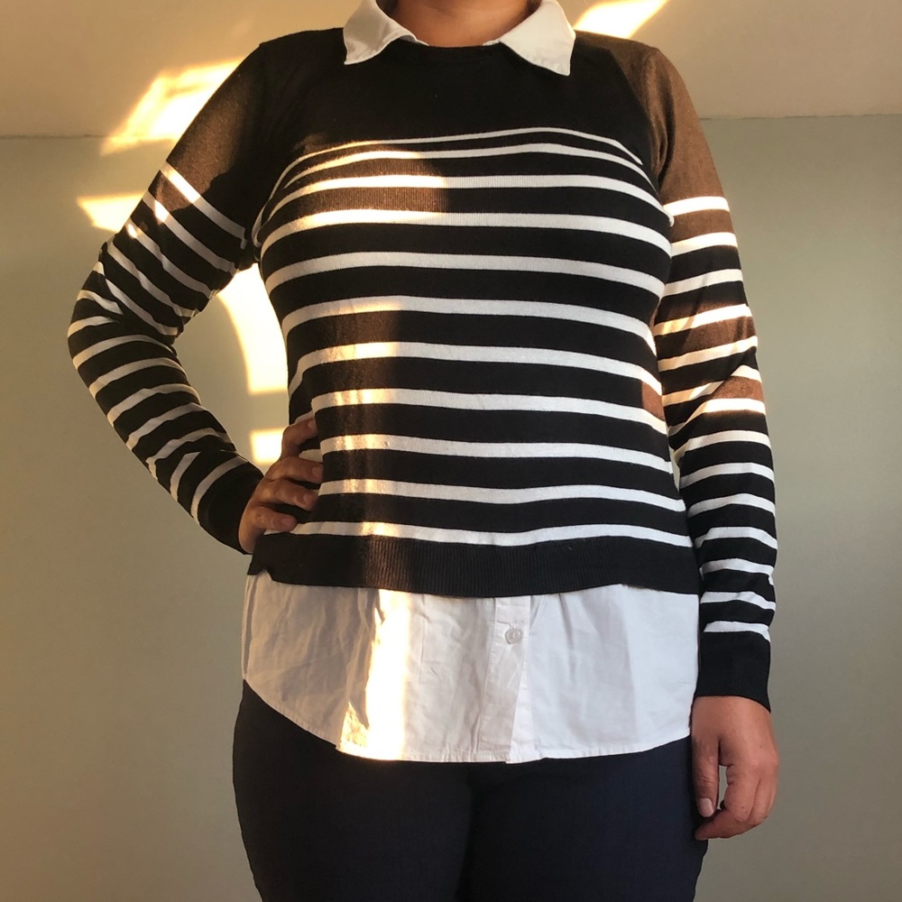 Cable&Gauge Black and White Blouse